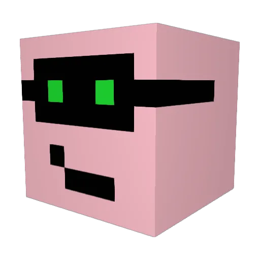 xIChinese Minecraft avatar head, 3D render