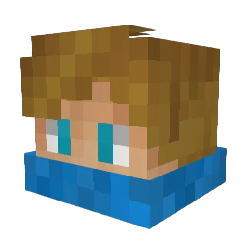 xICortexHD Minecraft avatar head, 3D render