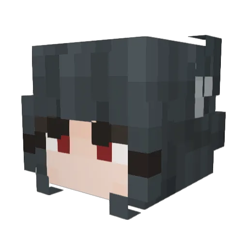 xICry Minecraft avatar head, 3D render