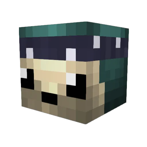 xIFixed_ Minecraft avatar head, 3D render