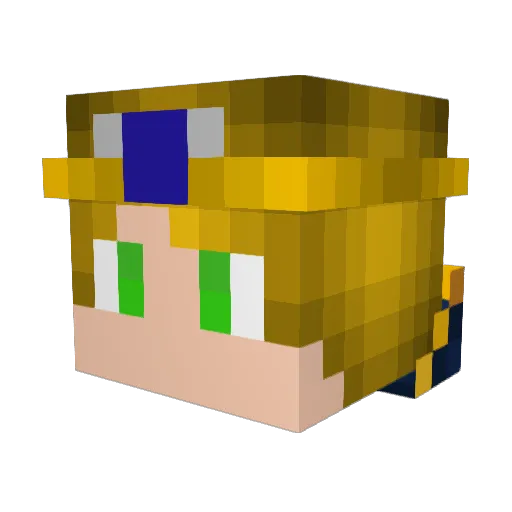 xIKamui Minecraft avatar head, 3D render