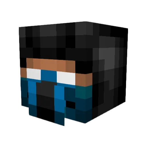 xIN3o Minecraft avatar head, 3D render