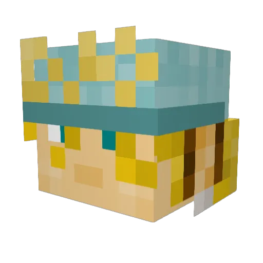 xINP_ Minecraft avatar head, 3D render