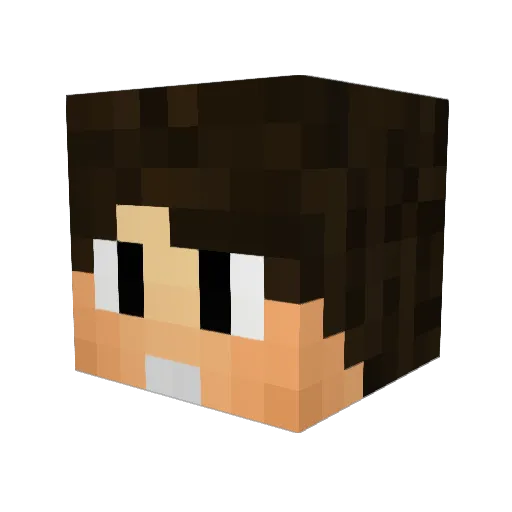 xIPure Minecraft avatar head, 3D render