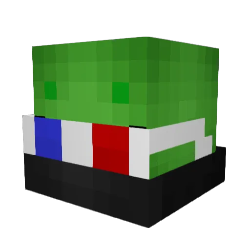 xIQuit Minecraft avatar head, 3D render