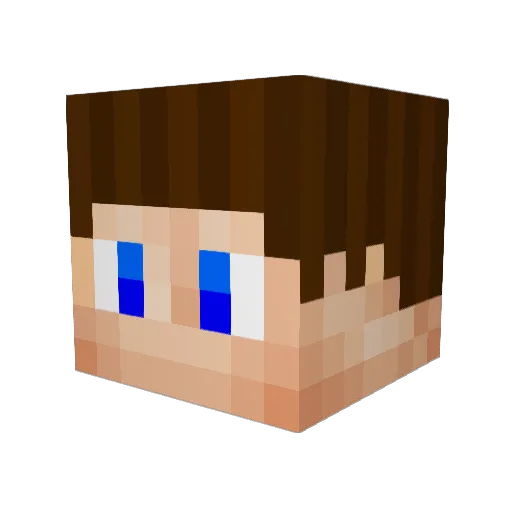 xIR3kU Minecraft avatar head, 3D render