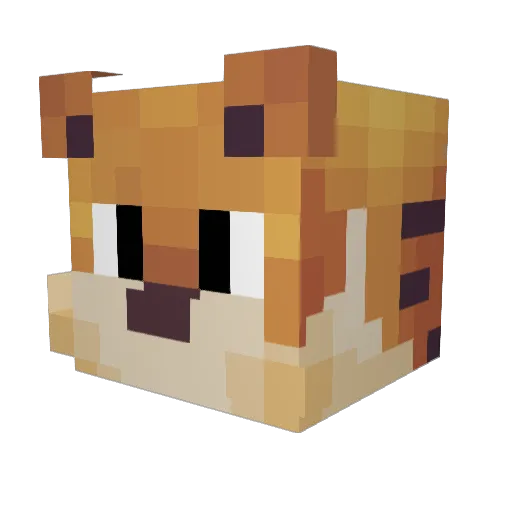 xIRight Minecraft avatar head, 3D render