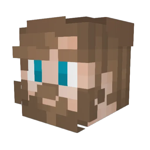 xISection Minecraft avatar head, 3D render
