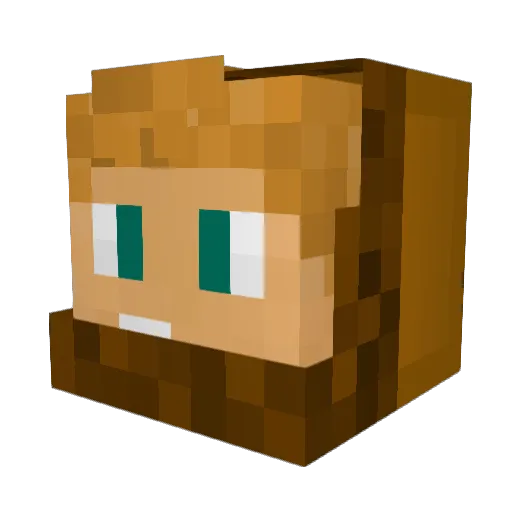 xITOBI Minecraft avatar head, 3D render