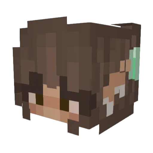 xIbbyx Minecraft avatar head, 3D render