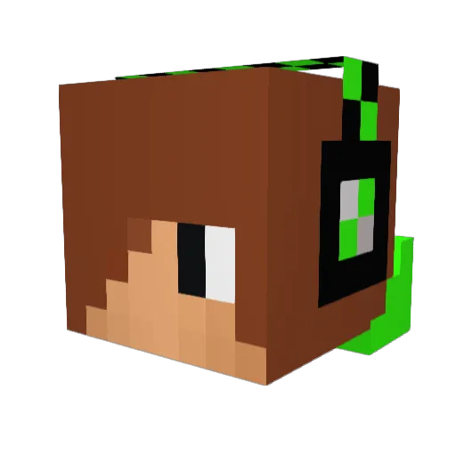 xIceDamon Minecraft avatar head, 3D render