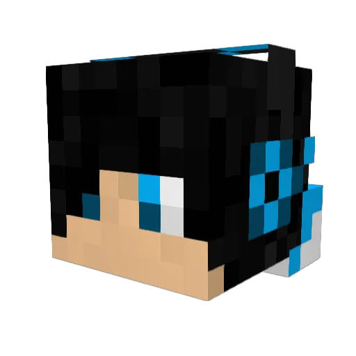 xIceWings Minecraft avatar head, 3D render
