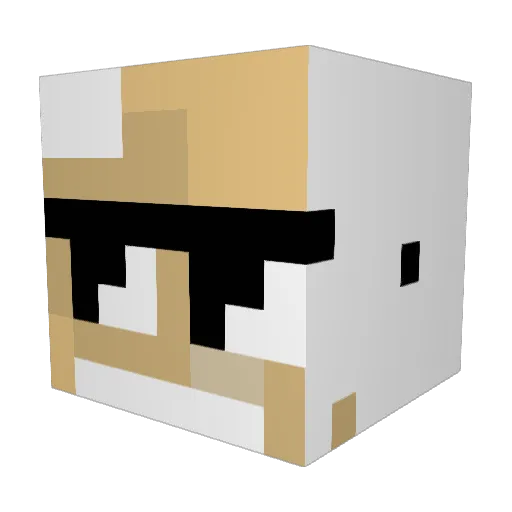 xIceball Minecraft avatar head, 3D render