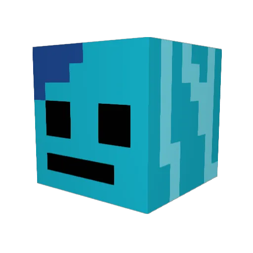 xIcyxx Minecraft avatar head, 3D render