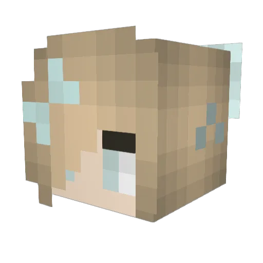 xIllusory Minecraft avatar head, 3D render