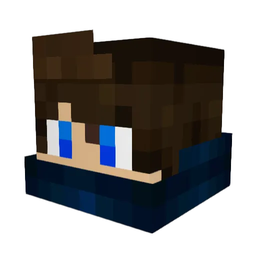 xImSqiiz Minecraft avatar head, 3D render