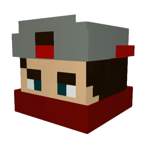 xIm_JEFF Minecraft avatar head, 3D render