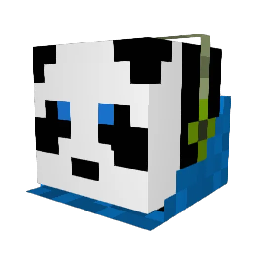 xInfernoPanda Minecraft avatar head, 3D render