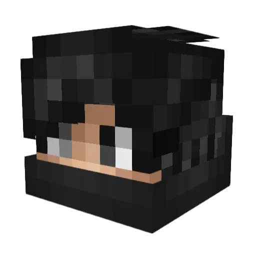 xIntangible Minecraft avatar head, 3D render