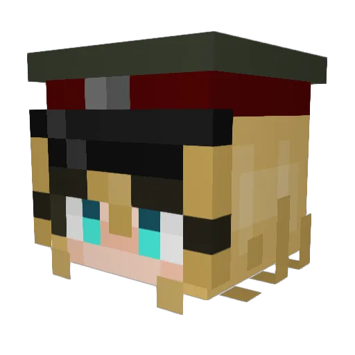 xIntr_ Minecraft avatar head, 3D render