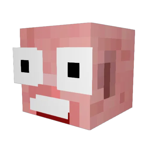 xInvalid Minecraft avatar head, 3D render