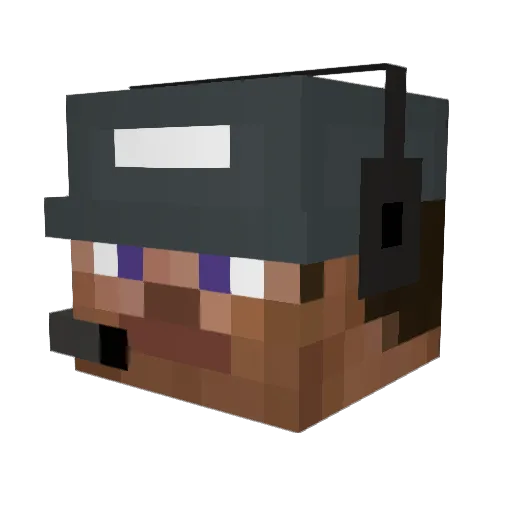 xIvanF Minecraft avatar head, 3D render