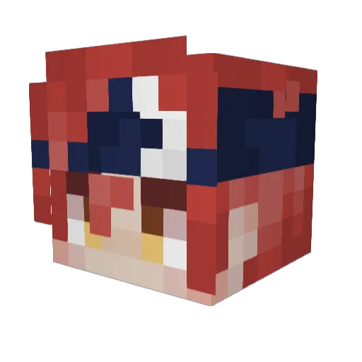 xJESIKAx Minecraft avatar head, 3D render