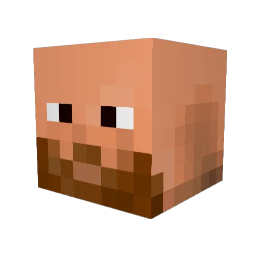 xJL4EVERx Minecraft avatar head, 3D render