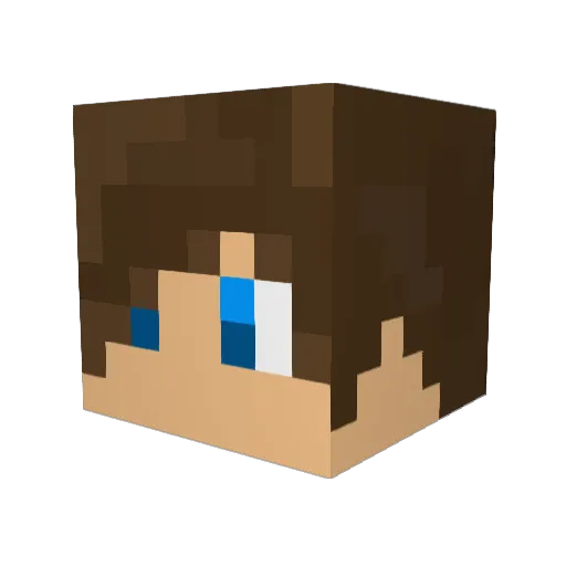 xJLewx Minecraft avatar head, 3D render