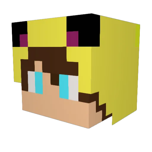 xJackie98 Minecraft avatar head, 3D render