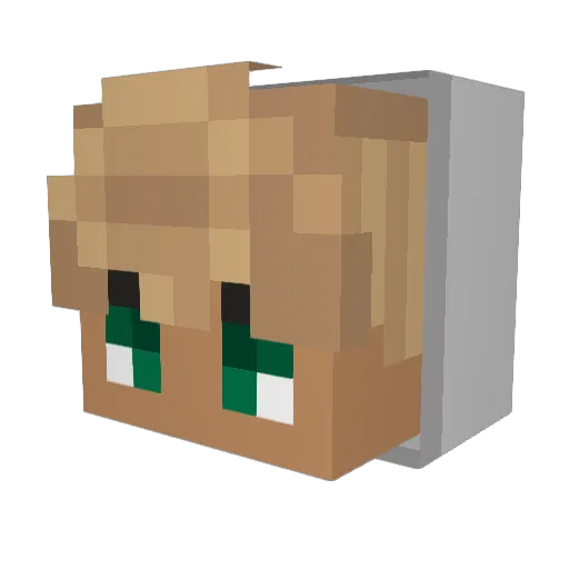 xJacob7 Minecraft avatar head, 3D render