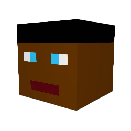 xJamieT Minecraft avatar head, 3D render