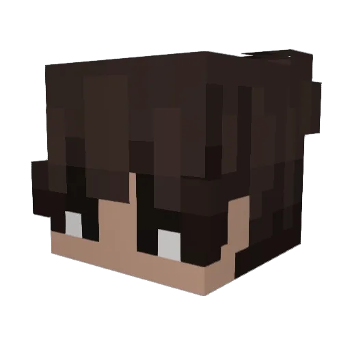 xJanass Minecraft avatar head, 3D render