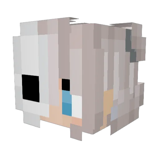 xJanii Minecraft avatar head, 3D render