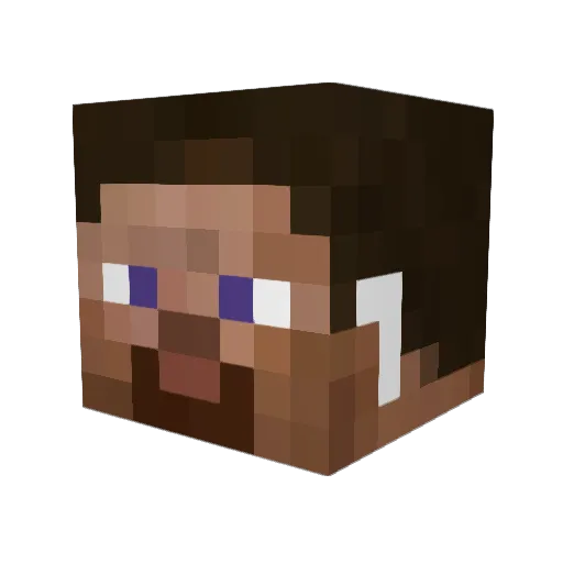 xJaqn Minecraft avatar head, 3D render