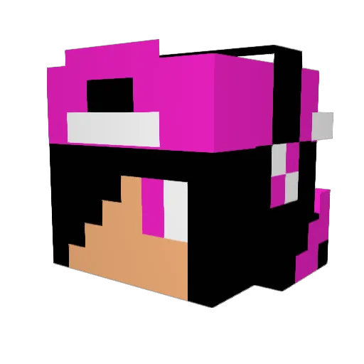 xJax Minecraft avatar head, 3D render