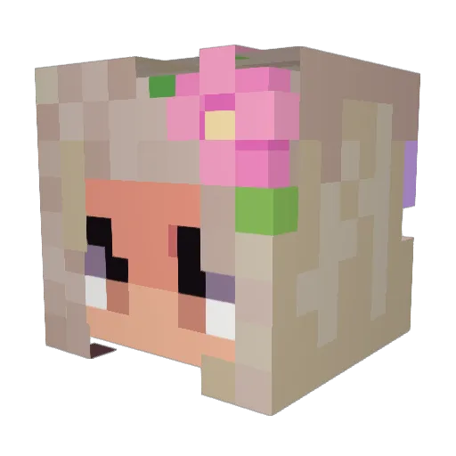 xJessTTV Minecraft avatar head, 3D render