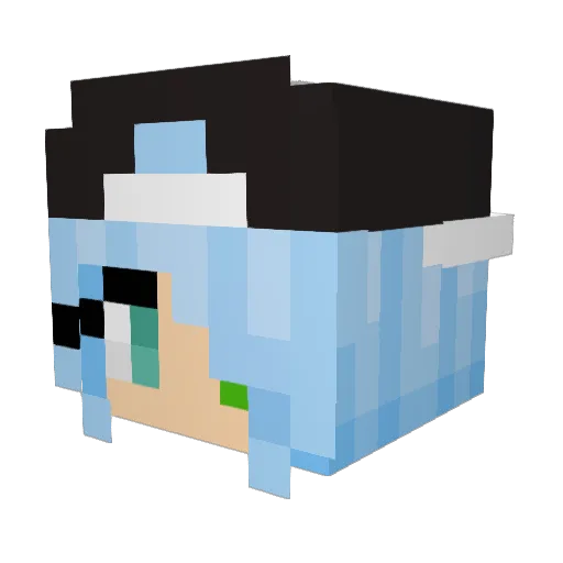 xJessii Minecraft avatar head, 3D render