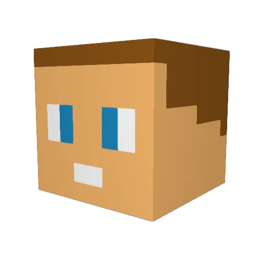 xJiggs Minecraft avatar head, 3D render