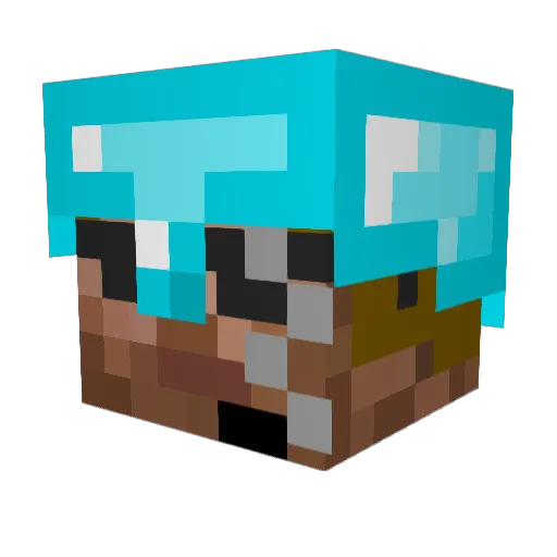 xJigzzz Minecraft avatar head, 3D render