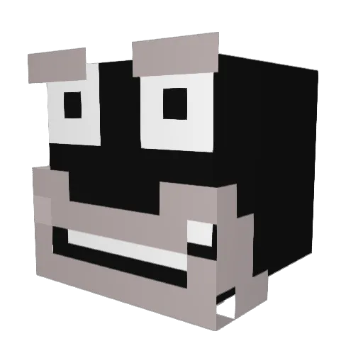 xJork Minecraft avatar head, 3D render