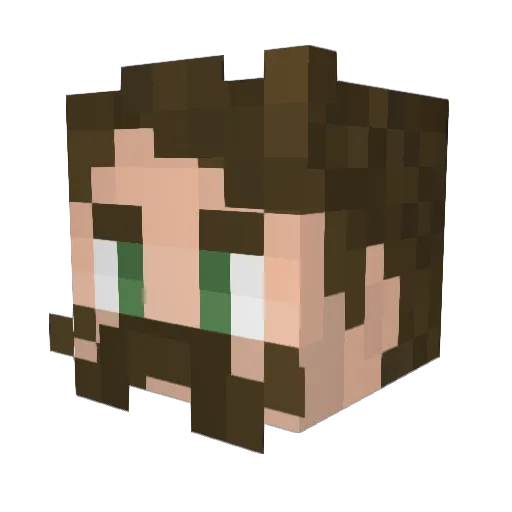 xJulQa Minecraft avatar head, 3D render