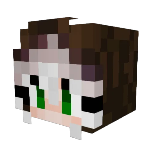 xJulshee Minecraft avatar head, 3D render