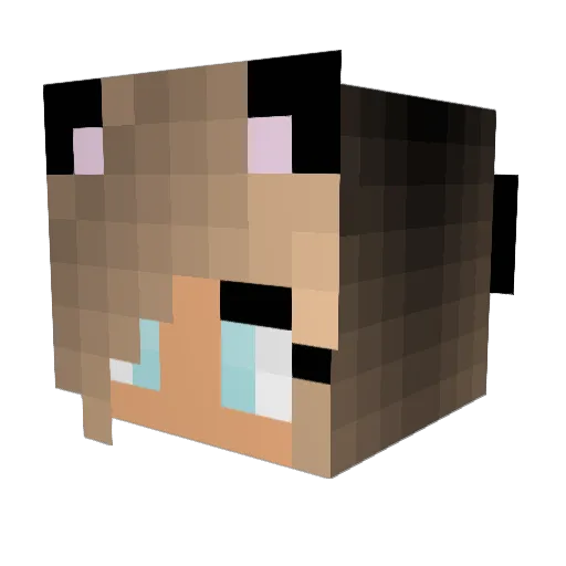 xJulyx Minecraft avatar head, 3D render