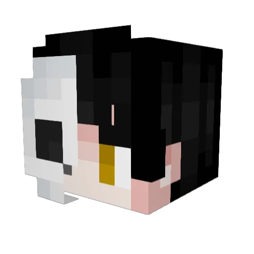 xJustRush Minecraft avatar head, 3D render