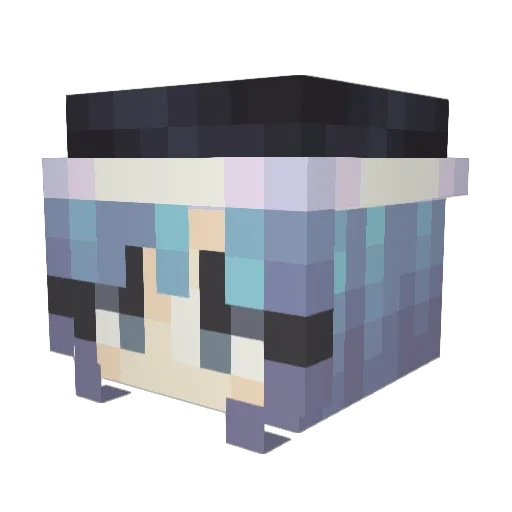 xJuvia Minecraft avatar head, 3D render