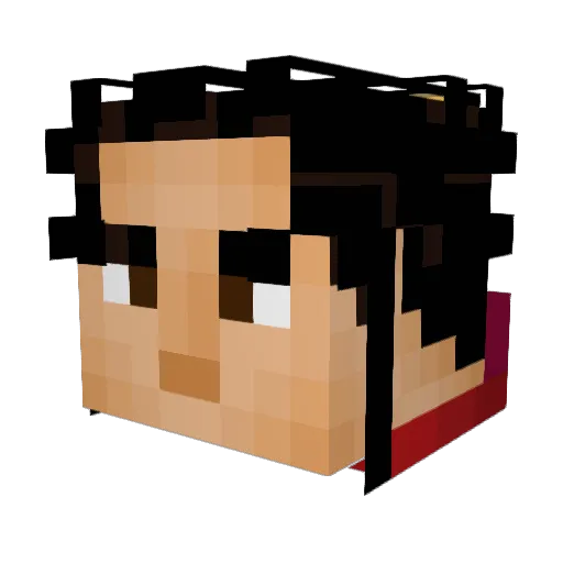 xJvray Minecraft avatar head, 3D render