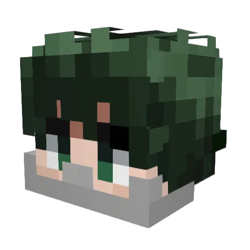 xJxE Minecraft avatar head, 3D render