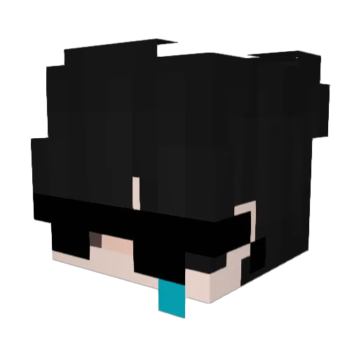 xK1ro Minecraft avatar head, 3D render