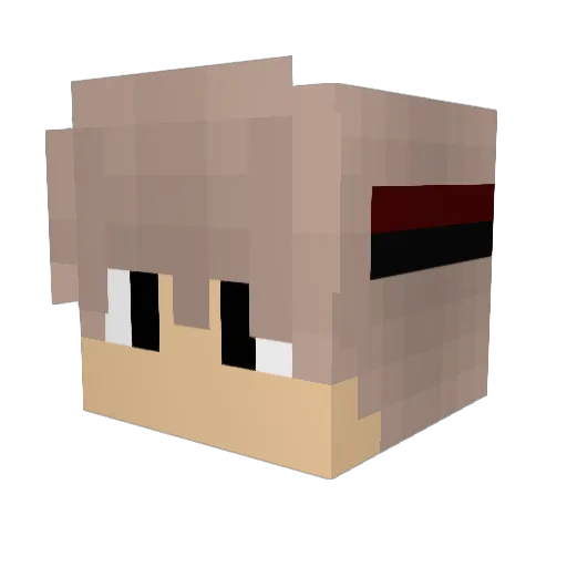 xKBQ Minecraft avatar head, 3D render